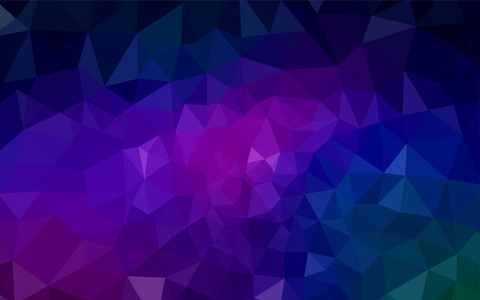 深粉红色, 蓝色矢量抽象马赛克背景。闪耀的多边形插图, 由三角形组成。web 站点的新纹理
