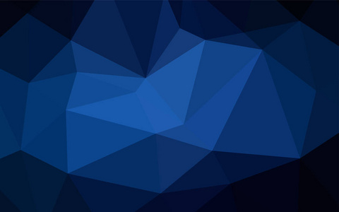 深蓝色矢量多边形抽象布局。具有梯度的折纸风格的几何插图。全新风格为您的商业设计