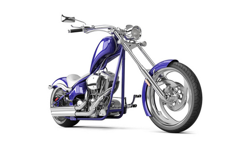 3d. 在白色背景下渲染摩托车摩托