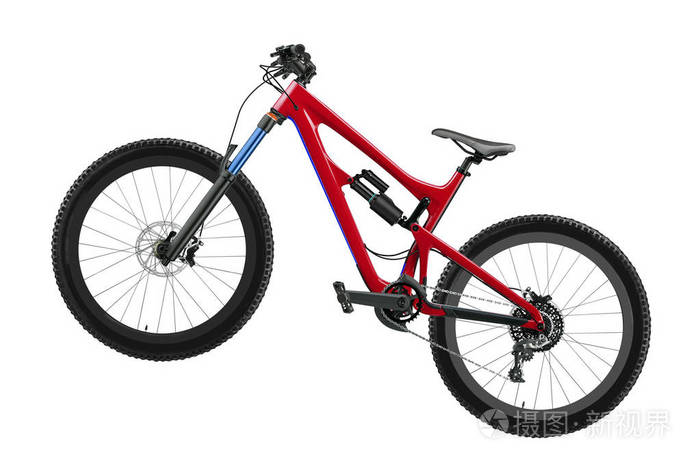 孤立在白色背景上的新自行车