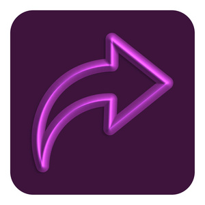 紫罗兰线霓虹灯网图标, 矢量插图设计符号