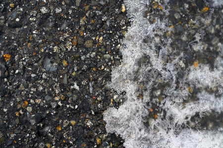 冬季冰沥青路面细节