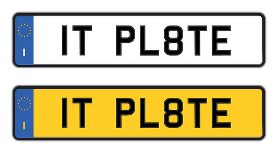 意大利车牌照片