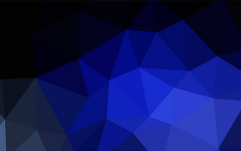 深蓝色矢量三角形马赛克模板.明亮的彩色插图与三角形.