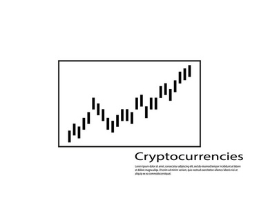 cryptocurrency 图。加密的图形和分析。矢量插图