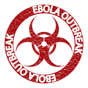 埃博拉抽象 grunge 警报符号