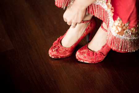 中国的婚礼鞋子