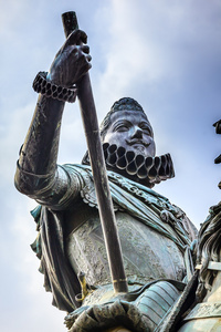 国王腓力三世马术雕像广场市长城市景观马德里 S