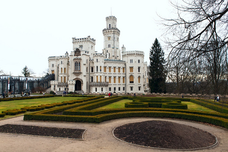 城堡赫卢博卡 nad vltavou。捷克共和国