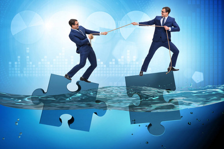 团队合作与竞争的商业理念照片