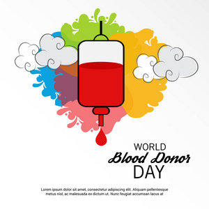 世界献血日背景的向量例证