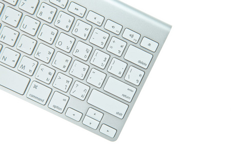 孤立在白色背景上的计算机键盘