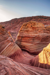 波，亚利桑那州，峡谷的岩石形成。朱红悬崖，帕里峡谷国家公园在美国