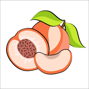 新鲜的桃子集合图片