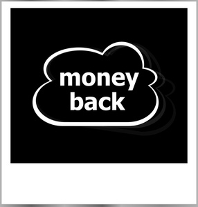 钱背单词的经营理念,相框上白色孤立照片