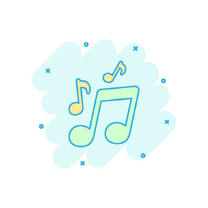 声音笔记标志例证象形文字.旋律音乐业务飞溅效果概念照片
