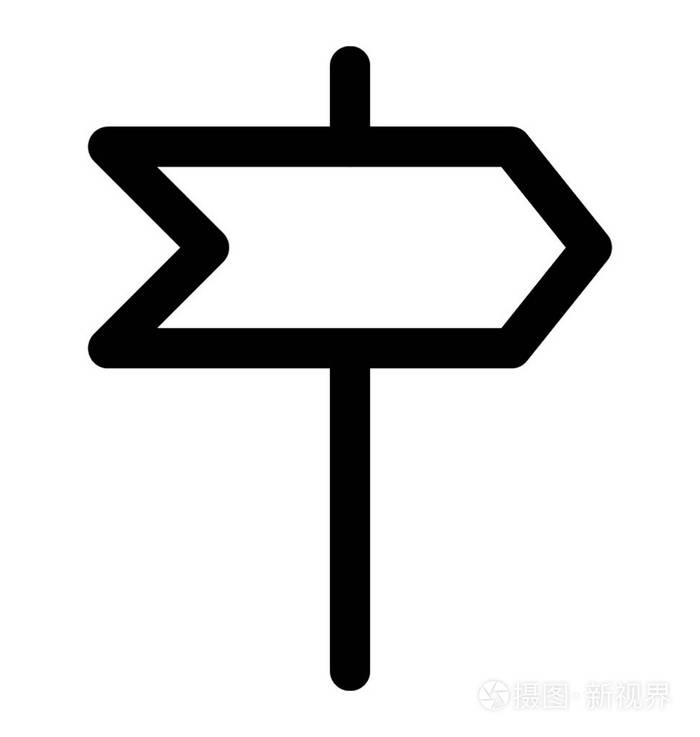 道路箭头连接在一个直导演在右侧, 纪念标志的路标