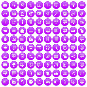 100互联网图标设置紫色