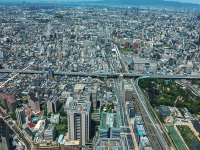 日本大阪城市景观