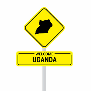 乌干达交通标志板设计载体图片