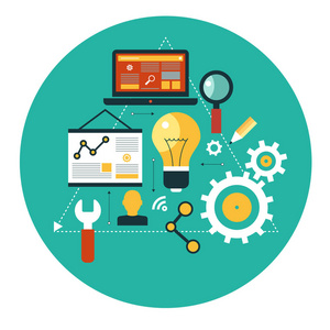 图表背景 seo 优化插画