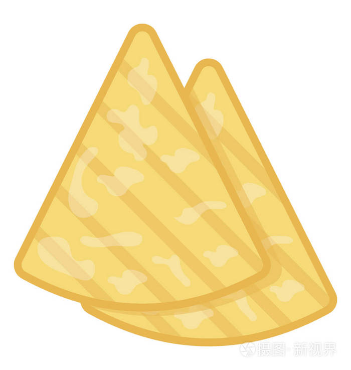 墨西哥菜三角形形脆玉米制品用作小吃