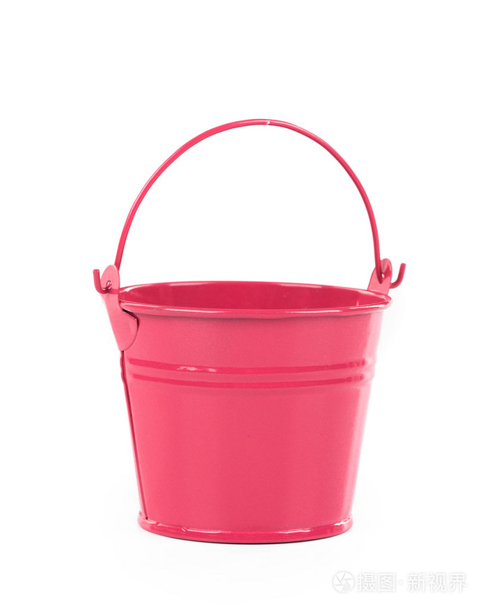 红色的铁皮小桶