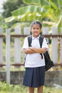 在学生西装的小女人