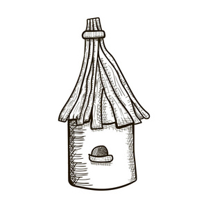 蜜蜂房子剪影蜂蜂巢, 房子为蜂蜜蜂, 矢量图象, 概