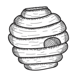 蜜蜂房子剪影蜂蜂巢, 房子为蜂蜜蜂, 矢量图象, 概