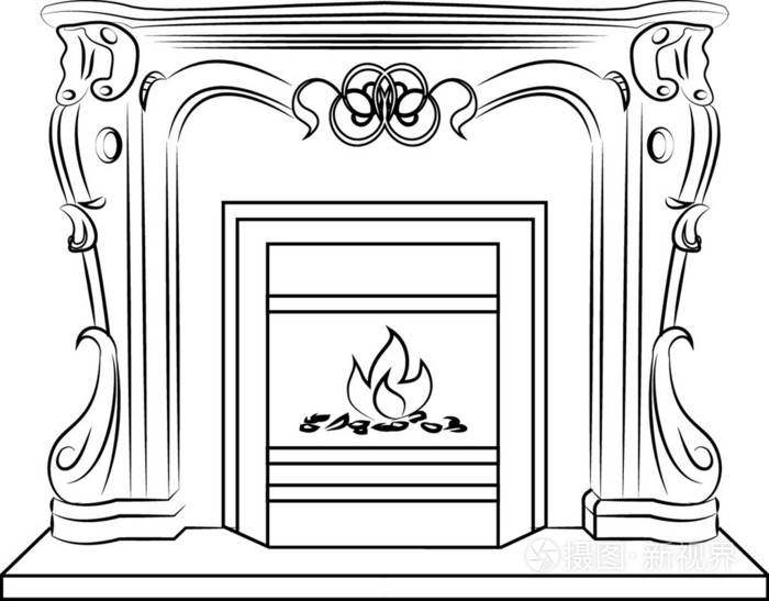 壁炉矢量