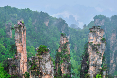 张家界山脉, 中国