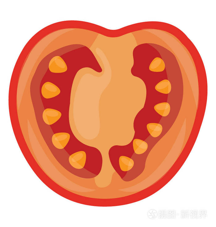 红多汁水果暨蔬菜切片, 西红柿插画-正版商用图片08ew3c-摄图新视界