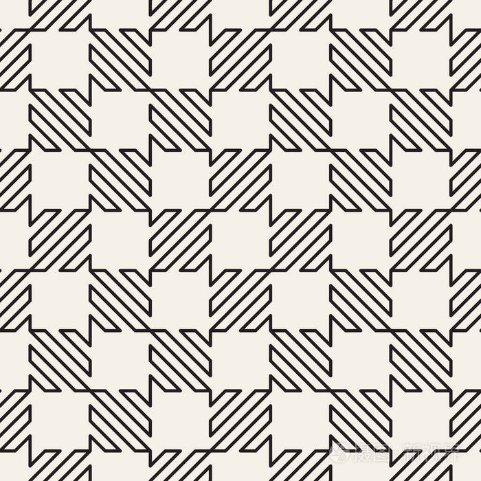 矢量无缝模式.现代时尚的抽象质感.从带区元素重复几何图块