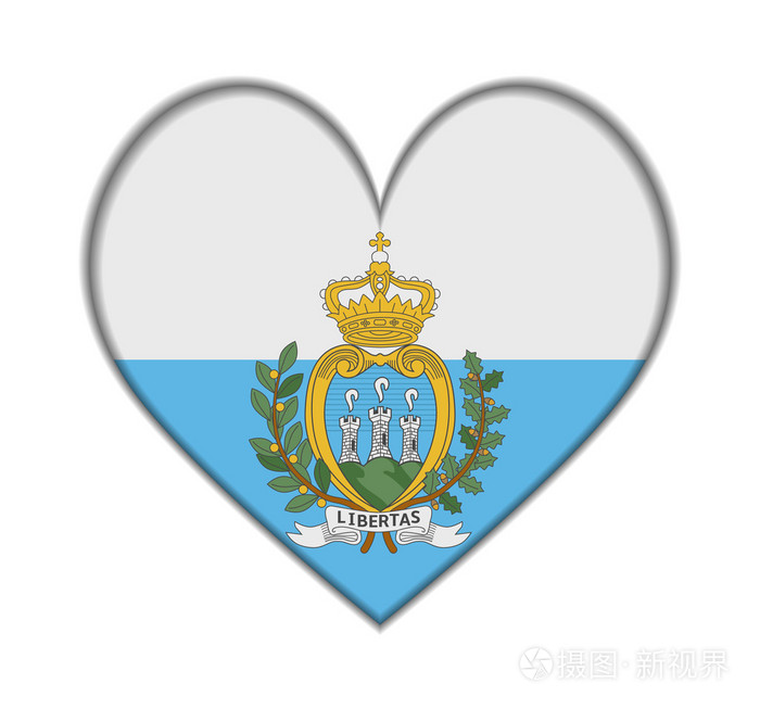 圣马利诺心标志矢量