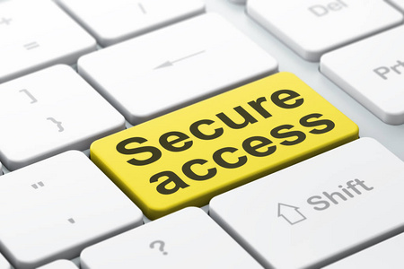 隐私权的概念 安全地访问计算机键盘背景