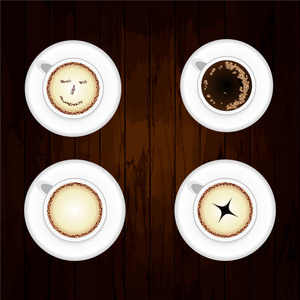 咖啡与木材的背景图案
