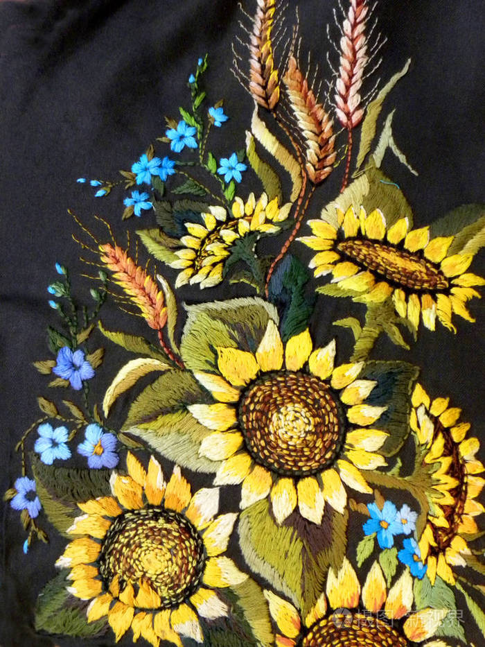 乌克兰刺绣绣花向日葵