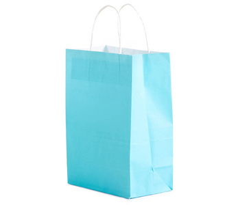 蓝色绿松石纸包装袋店购物时尚