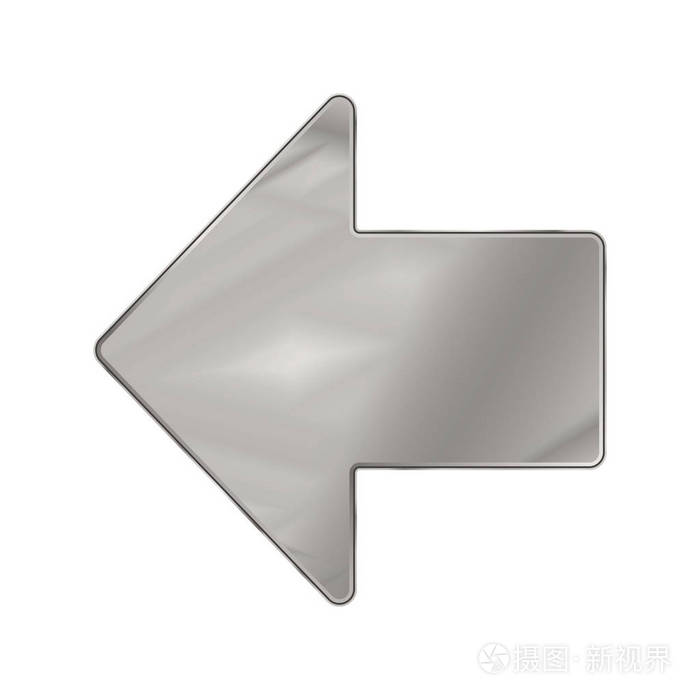 灰色左箭头符号在白色背景上的向量例证