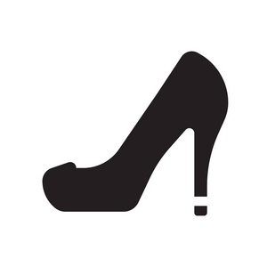 高跟鞋图标。时尚高跟鞋标志概念上的白色背景从豪华收藏。适用于 web 应用移动应用和打印媒体