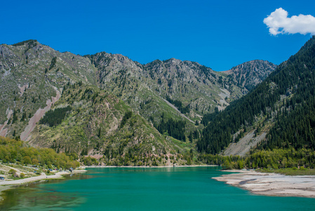 高山湖泊图片