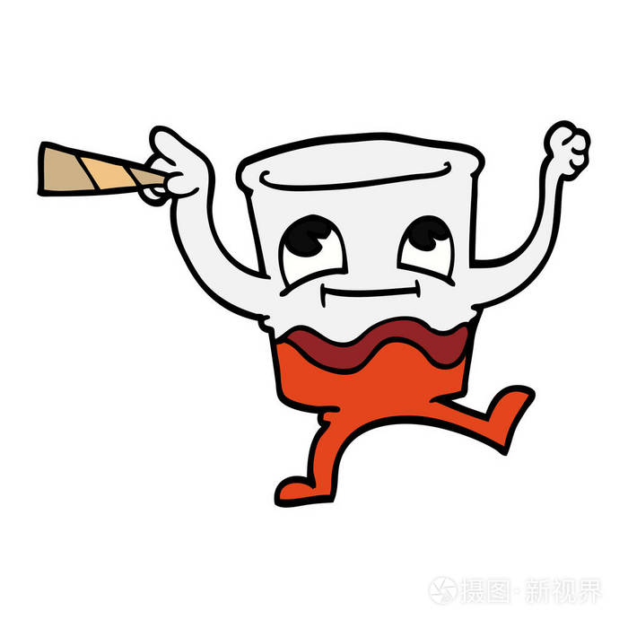 动画片涂鸦动画片威士忌玻璃