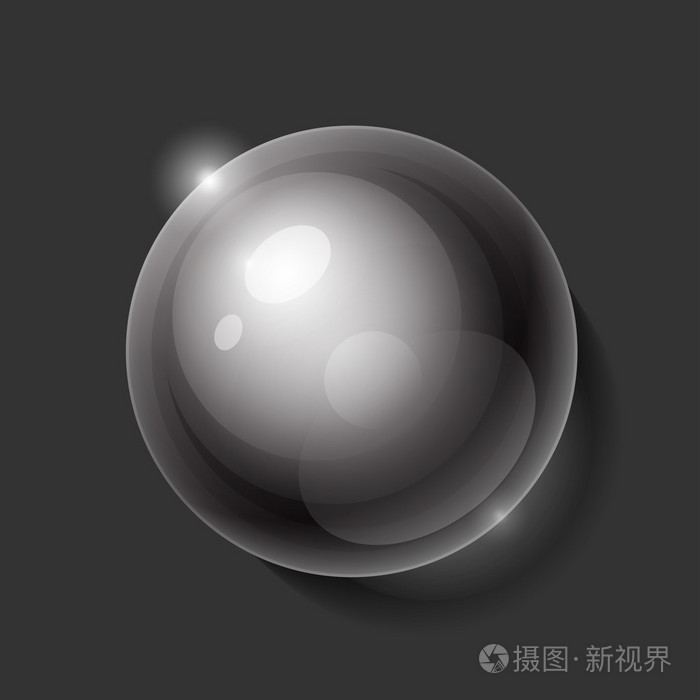 透明的水滴球体