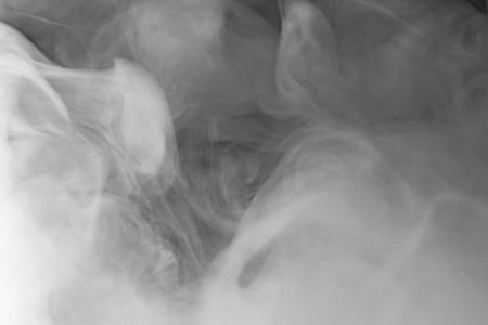 灰色烟雾在黑色背景, 模糊抽象背景