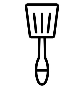 开槽的 spatula 隔离向量图标, 可以很容易地修改或编辑