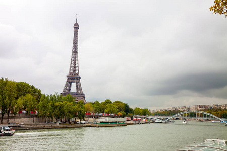 塞纳河和埃菲尔铁塔的景色, 巴黎, 法国