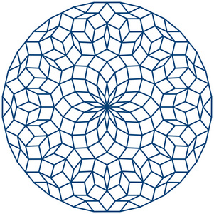 彭罗斯几何图案彭罗斯瓷砖阶梯激光切割面板.