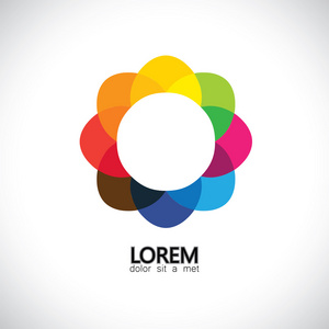 美丽的抽象春天花花瓣放在不同的颜色照片