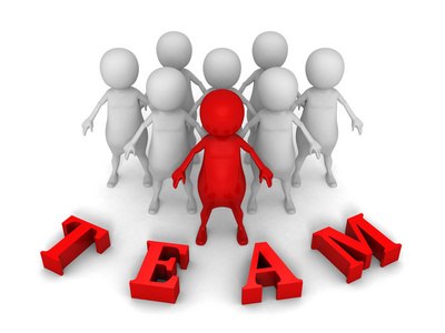 3d 小人小组组长的白种人照片